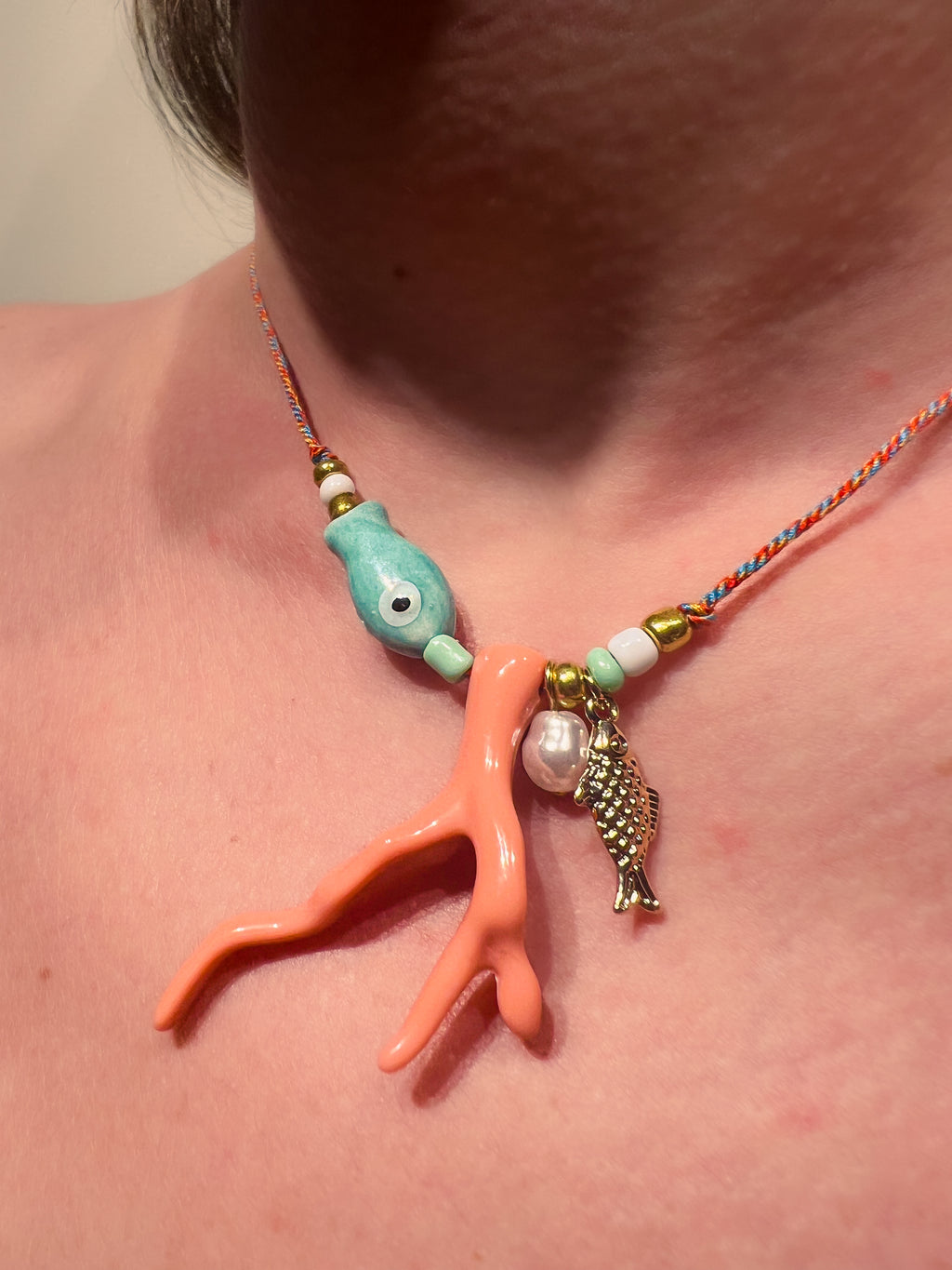 Collar Coral Naranja