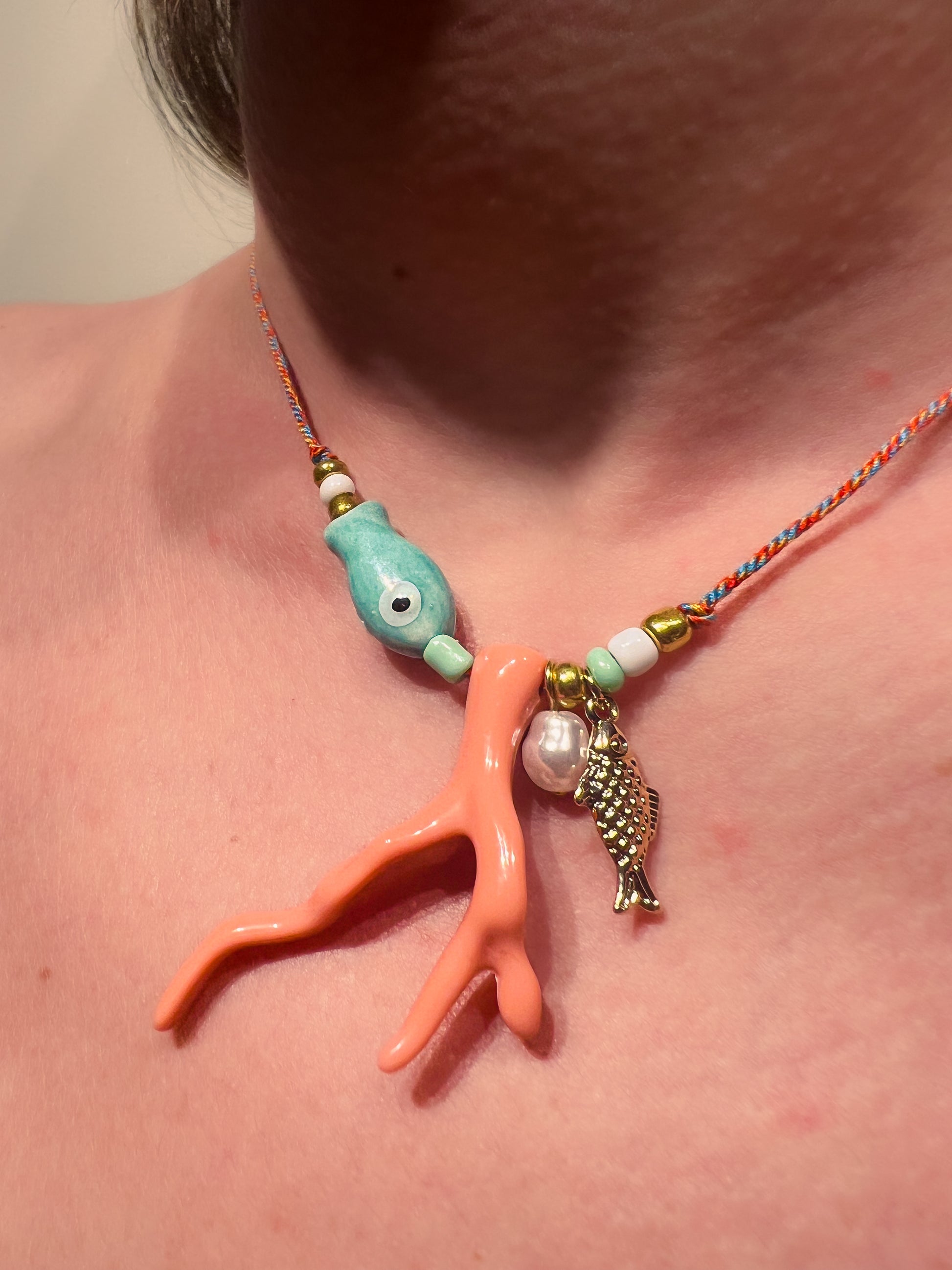 Collar Coral Naranja